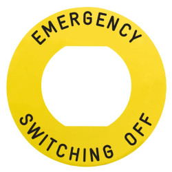 Etiquette EMERGENCY SWITC - ZBY9360M Schneider Electric