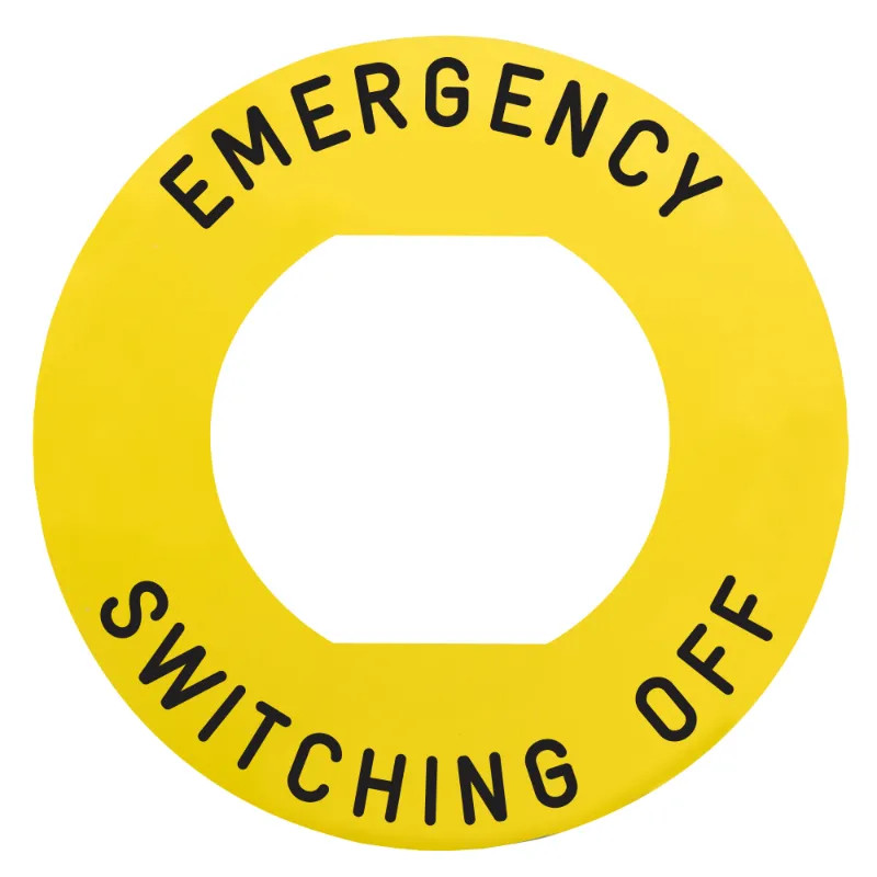 Etiquette EMERGENCY SWITC - ZBY9360M Schneider Electric