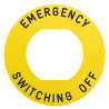 Etiquette EMERGENCY SWITC - ZBY9360M Schneider Electric