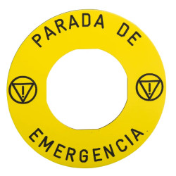 Harmony - Etiquette jaune parada de emergencia dia 60mm pour zbz3605 - ZBY9430T Schneider Electric