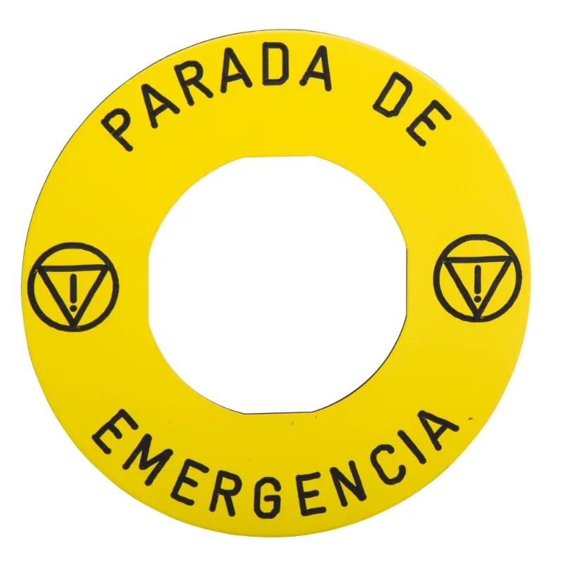 Harmony - Etiquette jaune parada de emergencia dia 60mm pour zbz3605 - ZBY9430T Schneider Electric