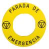 Harmony - Etiquette jaune parada de emergencia dia 60mm pour zbz3605 - ZBY9430T Schneider Electric