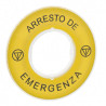 Harmony - étiquette circulaire jaune 3D - Aresto Emergenza - ZBY9620 Schneider Electric