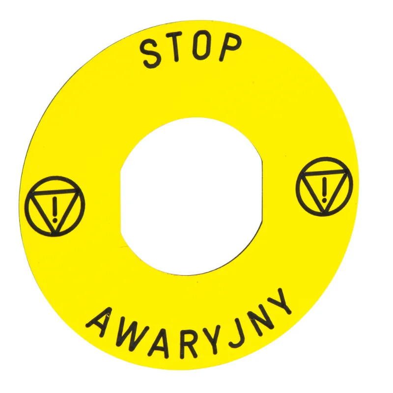 Harmony - Etiquette circulaire jaun e stop awaryjny - ZBY9PL30 Schneider Electric