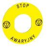 Harmony - Etiquette circulaire jaun e stop awaryjny - ZBY9PL30 Schneider Electric