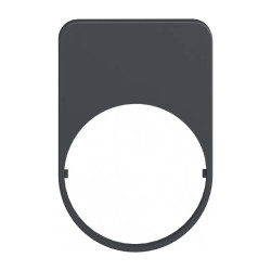 Harmony - étiquette plate 40x60 - flush - plastique noir - vierge - ZBYFP6101 Schneider Electric