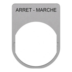 Harmony - étiquette - 30x40 - métallique - texte AUTO-MAIN noir - ZBYM2166 Schneider Electric