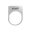 Harmony - étiquette plate - 30x40 - métallique - texte START noir - ZBYM2303 Schneider Electric