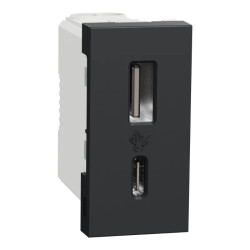 Charg USB A+C 15W 1mod anth - NU301654 Schneider Electric