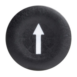 Harmony cabochon lisse flèche haute - noir pour poussoir rond Ø22 - ZBA335 Schneider Electric