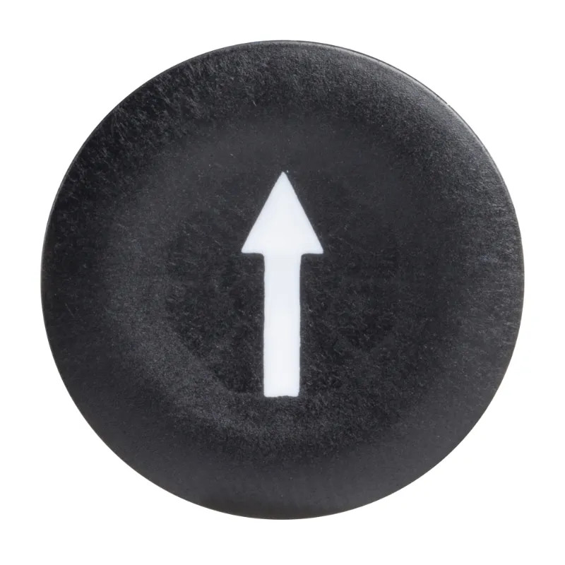 Harmony cabochon lisse flèche haute - noir pour poussoir rond Ø22 - ZBA335 Schneider Electric