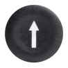 Harmony cabochon lisse flèche haute - noir pour poussoir rond Ø22 - ZBA335 Schneider Electric