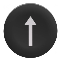 Harmony cabochon lisse flèche haute - noir pour poussoir rond Ø22 - ZBA335 Schneider Electric