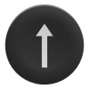 Harmony cabochon lisse flèche haute - noir pour poussoir rond Ø22 - ZBA335 Schneider Electric