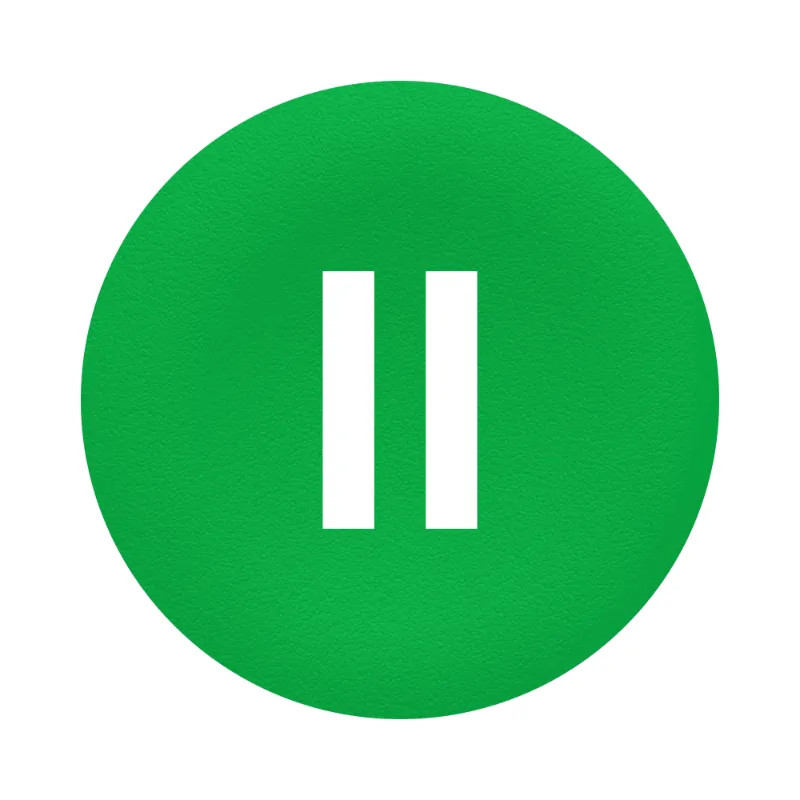 Harmony cabochon lisse II - vert pour poussoir rond Ø22 - ZBA336 Schneider Electric