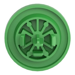 Harmony - capsule pour bouton poussoir - lisse - Ø22 - vert - ZBAF3 Schneider Electric