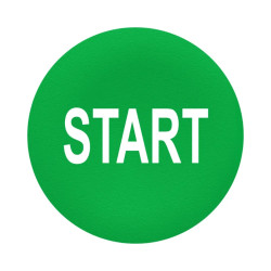 capsule BP flush 'START' vert - ZBAF333 Schneider Electric