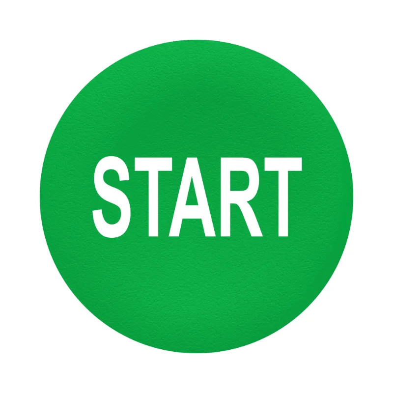 capsule BP flush 'START' vert - ZBAF333 Schneider Electric