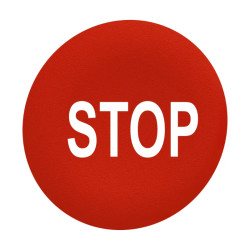 capsule BP flush 'STOP' rouge - ZBAF434 Schneider Electric