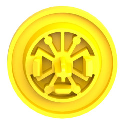 Harmony - capsule pour bouton poussoir - lisse - Ø22 - jaune - ZBAF5 Schneider Electric