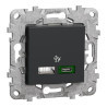 Charg USB A+C 45W 2mod anth - NU501354 Schneider Electric