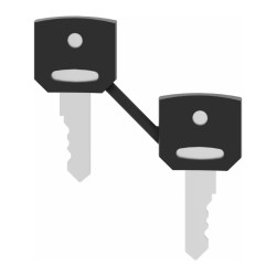 Harmony clé pour serrure - 455 - jeu de 2 dont une avec capuchon - ZBG455P Schneider Electric