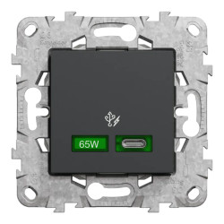 Chargeur USB C 65W Anthracite - NU501454 Schneider Electric