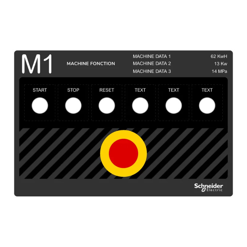 Harmony - plastron 300x200 - personnalisé via configurateur - ZBYLECUST04 Schneider Electric