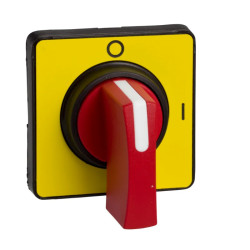 Harmony - tête de manoeuvre - 45x45mm - jaune - crosse rouge - O-I - KCC1LH Schneider Electric