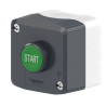 Harmony boite - 1 bouton poussoir vert affleurant Ø22 - 1F - Start - XALD103 Schneider Electric