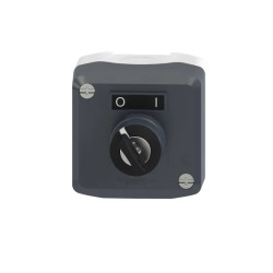 Harmony boite - 1 bouton tournant Ø22 à clé - 1F - XALD144 Schneider Electric