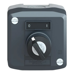 Harmony boite - 1 bouton tournant Ø22 à clé - 1F+1O - XALD144E Schneider Electric