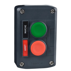 Harmony boite - 2 boutons poussoirs Ø22 - vert /rouge - XALD211 Schneider Electric