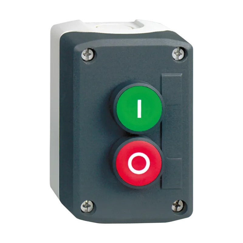 Harmony boite - 2 boutons poussoirs Ø22 - vert /rouge - XALD213 Schneider Electric