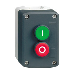Harmony boite - 2 boutons poussoirs Ø22 - vert /rouge - XALD213E Schneider Electric