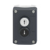 Harmony boite - 2 boutons poussoirs Ø22 - blanc /noir - XALD222 Schneider Electric