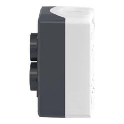 Harmony boite - 2 boutons poussoirs Ø22 - blanc /noir - XALD222 Schneider Electric