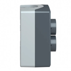 Harmony boite - 2 boutons poussoirs Ø22 - blanc /noir - XALD222E Schneider Electric