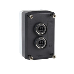 Harmony boite - 2 boutons poussoirs Ø22 - blanc /noir - XALD223 Schneider Electric