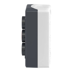 Harmony boite - 3 boutons poussoirs Ø22 - blanc /rouge /noir - XALD324 Schneider Electric