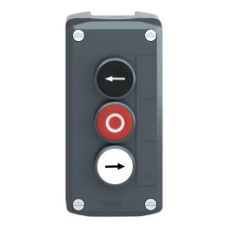 Harmony boite - 3 boutons poussoirs Ø22 - blanc /rouge /noir - XALD334 Schneider Electric