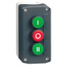 Harmony boite - 3 boutons poussoirs Ø22 - vert /rouge /vert - XALD339 Schneider Electric