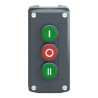 Harmony boite - 3 boutons poussoirs Ø22 - vert /rouge /vert - XALD339 Schneider Electric