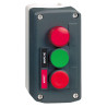 Harmony boite - 3 boutons poussoirs Ø22 - vert /rouge/voyant rouge - XALD361B Schneider Electric