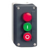 Harmony boite - 3 boutons poussoirs Ø22 - vert /rouge/voyant rouge - XALD363G Schneider Electric