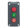 Harmony boite - 3 boutons poussoirs Ø22 - vert /rouge/voyant rouge - XALD363M Schneider Electric