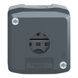 Harmony XAL - boite 1 trou Ø22 - couvercle gris foncé - fond gris clair - XALD01 Schneider Electric