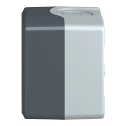 Harmony XAL - boite 1 trou Ø22 - couvercle gris foncé - fond gris clair - XALD01 Schneider Electric