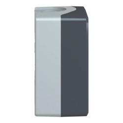 Harmony XAL - boite 2 trous Ø22 - couvercle gris foncé - fond gris clair - XALD02 Schneider Electric