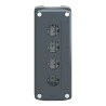Harmony XAL - boite 4 trous Ø22 - couvercle gris foncé - fond gris clair - XALD04 Schneider Electric